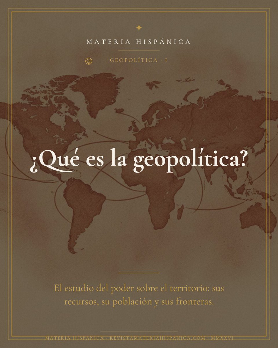 MateriaHispanic's tweet photo. ¿Qué es la geopolítica? 🧵 📖 🖊️  

La geopolítica es la rama de la politología que estudia el poder en su relación con el territorio, sea éste emergido o submarino. https://t.co/BrSe8fhjUT