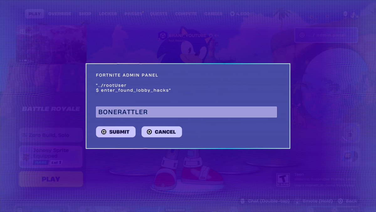 FortniteFNLK's tweet photo. FORTNITE ALL NEW ADMIN PANEL CHEAT CODES!

BONERATTLER - 4 Spicy Tacos
WeAreTheWorldChampionsToday - FNCS Sentry Back Bling
DustySprites - 5,000 Sprite Dust 
WhoCrackedTheCode - 40,000 XP
9YEARS - 9th Birthday Sprite Spray
ALMOSTSCARINGSEASON - 2 Cheat Code Locator
MagicIsReal - 5,000 Sprite Dust
ChatFindMeAnotherCode - 2 Cheat Code Locator 
PLAYTOLEVELUP - 2,000 Sprite Dust
SAYH12WR1X3L - Wrixel’s Hero Portrait Spray
BeamMeUp - 2 Extraction Accelerator
DESTINYAWAITS - 2 Llama Supply Drop
BLINKYINKYPINKYCLYDE - 5,000 Sprite Dust
NOCTURNEOP55N1 - 2 Extraction Accelerator 
DustInTheWind - 5,000 Sprite Dust
NOPROLLAMA - Llama Supply Drop
WhereIsTheDustyTree - 5,000 Sprite Dust
INVALIDCHEAT - 2 Cheat Code Locator
ChatWhereDoYouFindTheKey - 2 Extraction Accelerator
YourThoughtsAreMine - Void Master Geno Skin & 5,000 Sprite Dust
InsertCoinToContinue - Turns You into a Arcade Machine
BRB - Turns You into a Toilet
JONESYISGOLDEN - Gold Jonesy Sprite
OverrideXP - 40,000 XP
FindItChat - 2 Cheat Code Locator
H0p0nvc - 2,000 Sprite Dust
Play4All - Cheat Master Jonesy Sprite
GatherAndCraft - Cheat Master Bush Sprite 
8BitBlast - Cheat Master 8-Bit Sprite
O2Override - Cuddle Team Leader Wrixel Skin & Llama Supply Drop & 5 Portable Extractors
PerfectOrder - 4 Spicy Taco
SurviveTheNight - 2 Cheat Code Locator 
TakeYourHeart - 2 Extraction Accelerator 
LetsBlockAndRoll - Turns you into a Tetris Block
DontBlockMe - Turns you into a Tetris Block
IWannaFlyHigh - Cheat Master Tails Sprite
GottaGoFast - Cheat Master Sonic Sprite
Magilume - 2,000 Sprite Dust
Born2Play - Cheat Master Adventure Sprite 
BEMOREALIEN - Override Ready Loading Screen
Chispambo - 2,000 Sprite Dust
Abgestaubt - 2,000 Sprite Dust
Perlimpinpin - 2,000 Sprite Dust
ReachYourImpossible - Block Party Loading Screen