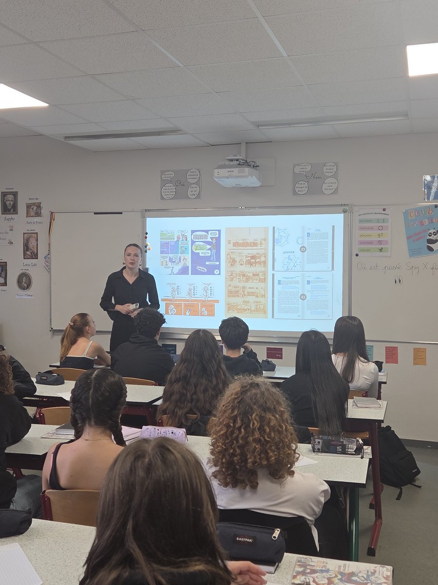 HalougiL's tweet photo. #Calculottées : c'est parti !
 
Après avoir travaillé sur les Culottées, de @penelopeb , les élèves ont participé aujourd'hui à leur premier atelier avec @judithlorne , illustratrice scientifique.

Ils ont découvert les origines de la bande dessinée et de la BD scientifique, puis appris à identifier des points clés pour construire leur personnage.

Prochaines étapes : ils vont apprendre à pitcher un documentaire scientifique lors du  festival Pariscience , puis démarrer les interviews... et ça va commencer très très fort 🎤 (je vous en dirai plus très vite ! )

#FillesEtMaths #égalité #rolesmodeles #BD