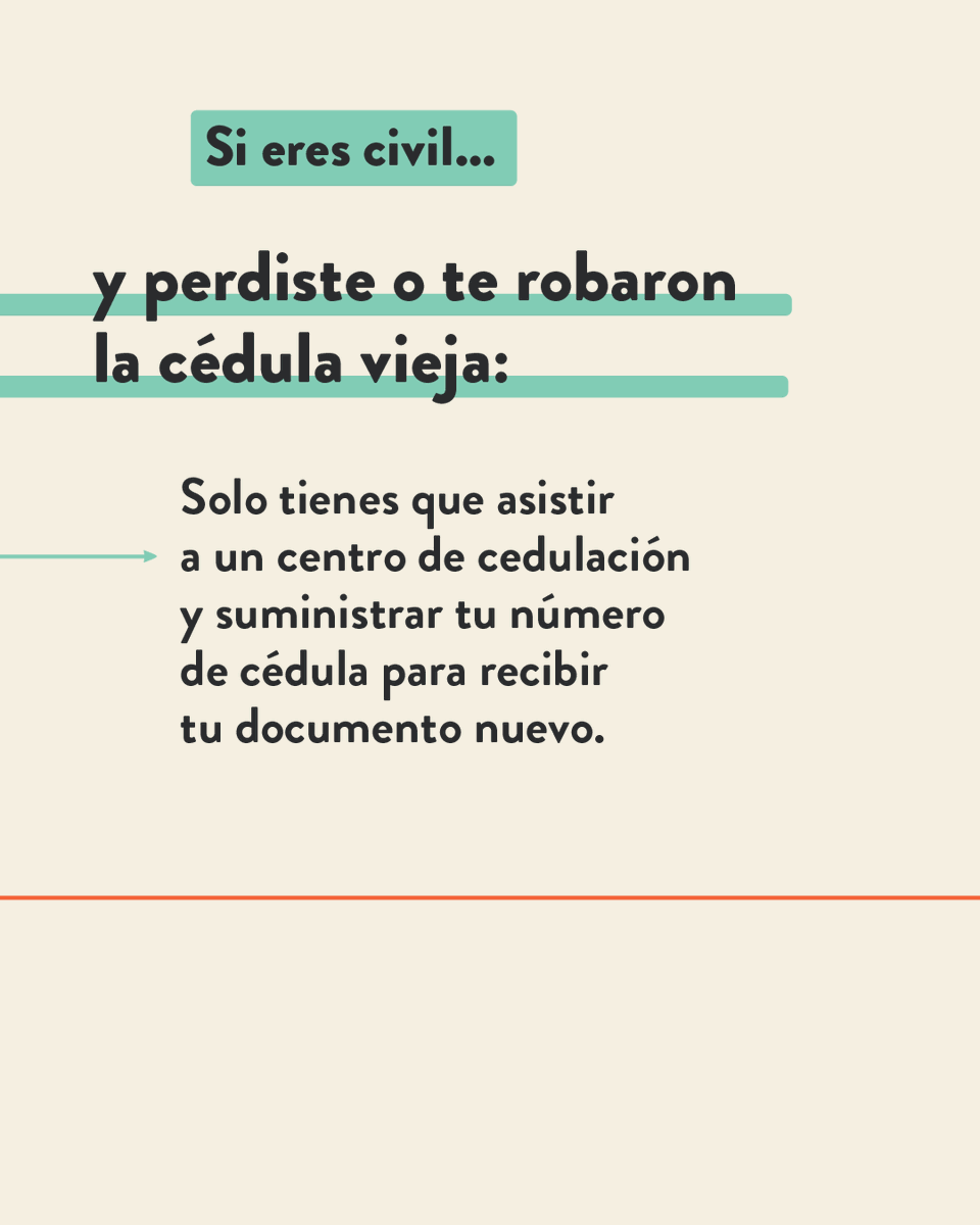ElMitinRD's tweet photo. ¿Quieres sacar la cédula nueva pero perdiste o te robaron tu cédula vieja? Te contamos qué hacer si eres civil, militar o policía. #NuevaCédulaRD https://t.co/14uKstOctD
