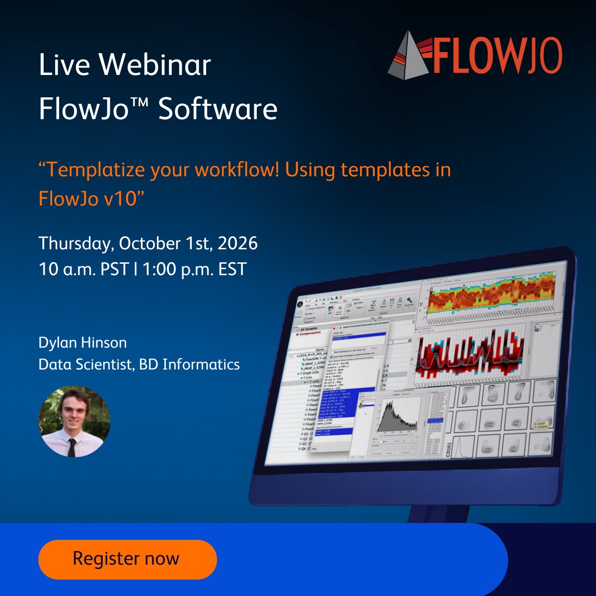 FlowJoNow's tweet photo. Sign up for our free webinar, Templatize your workflow! Using templates in FlowJo v10, Thursday, October 1st, 2026 at 10am PST | 1pm EST!
https://t.co/ZdKDy6YPVb
#flowjo #BDBiosciences https://t.co/f5uV4es31m