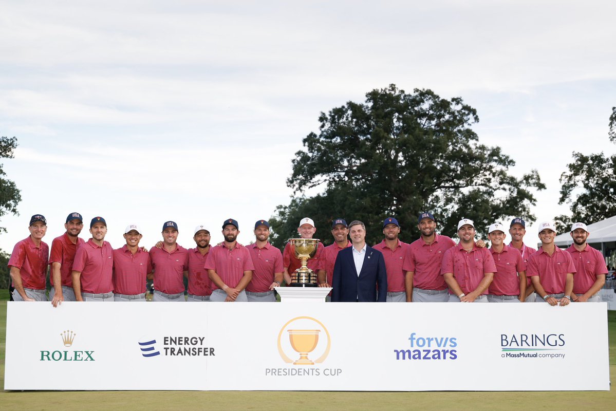 JustinThomas34's tweet photo. W @PresidentsCup 

Had the best time playing for Team USA this week, awesome to be a part of the biggest comeback in Presidents Cup history. And to watch the youngster come alive🇺🇸 https://t.co/Gla0CKJjpG