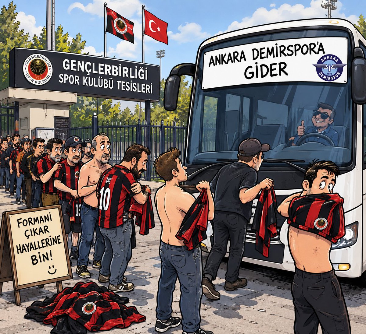 Bozoklu89's tweet photo. Gençlerbirliği gündeminden sıkıldınız mı? Saçma sapan derneklerden, Ai görsellerden, kesintisiz küfürlerden bıktınız mı? Ama yine de Ankara futbolunu desteklemek mi istiyorsunuz? Öyleyse ne duruyorsunuz? Hepinizi Ankara Demirspor tribünlerine bekliyoruz! https://t.co/qIrK34srFu