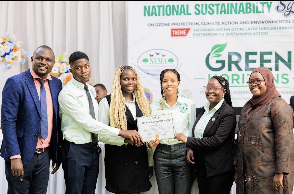 MUCOBA26's tweet photo. 🌍 PROTECTING THE ATMOSPHERE BEGINS WITH UNDERSTANDING OUR RESPONSIBILITY TO IT.

On 16 September, we commemorated World Ozone Day at the National Sustainability Symposium hosted by Kyambogo University, bringing together students, environmental enthusiasts and other stakeholders. https://t.co/Lc8wlsSmak