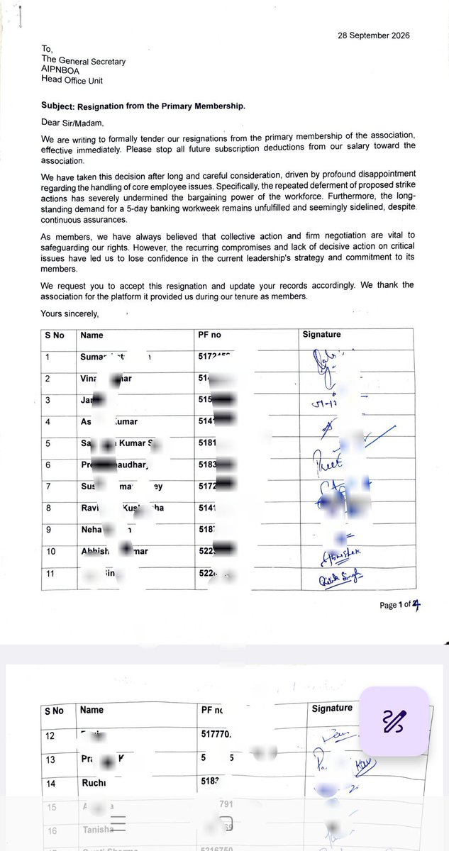 bankaffairs's tweet photo. Resignation from Union -  AIPNBOA https://t.co/xiZgkGGbeH