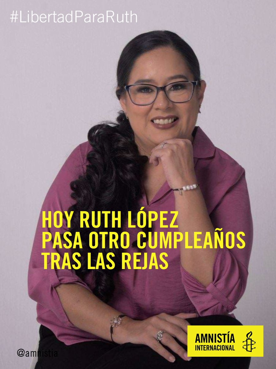 amnistia's tweet photo. #ElSalvador

Ruth López pasa otro cumpleaños tras las rejas

Han pasado más de 16 meses desde su detención y casi dos meses desde que Amnistía Internacional solicitó una visita humanitaria sin obtener respuesta

Hoy reiteramos una exigencia clara: Ruth debe ser liberada inmediata e incondicionalmente

https://t.co/gc4lxPQvEo