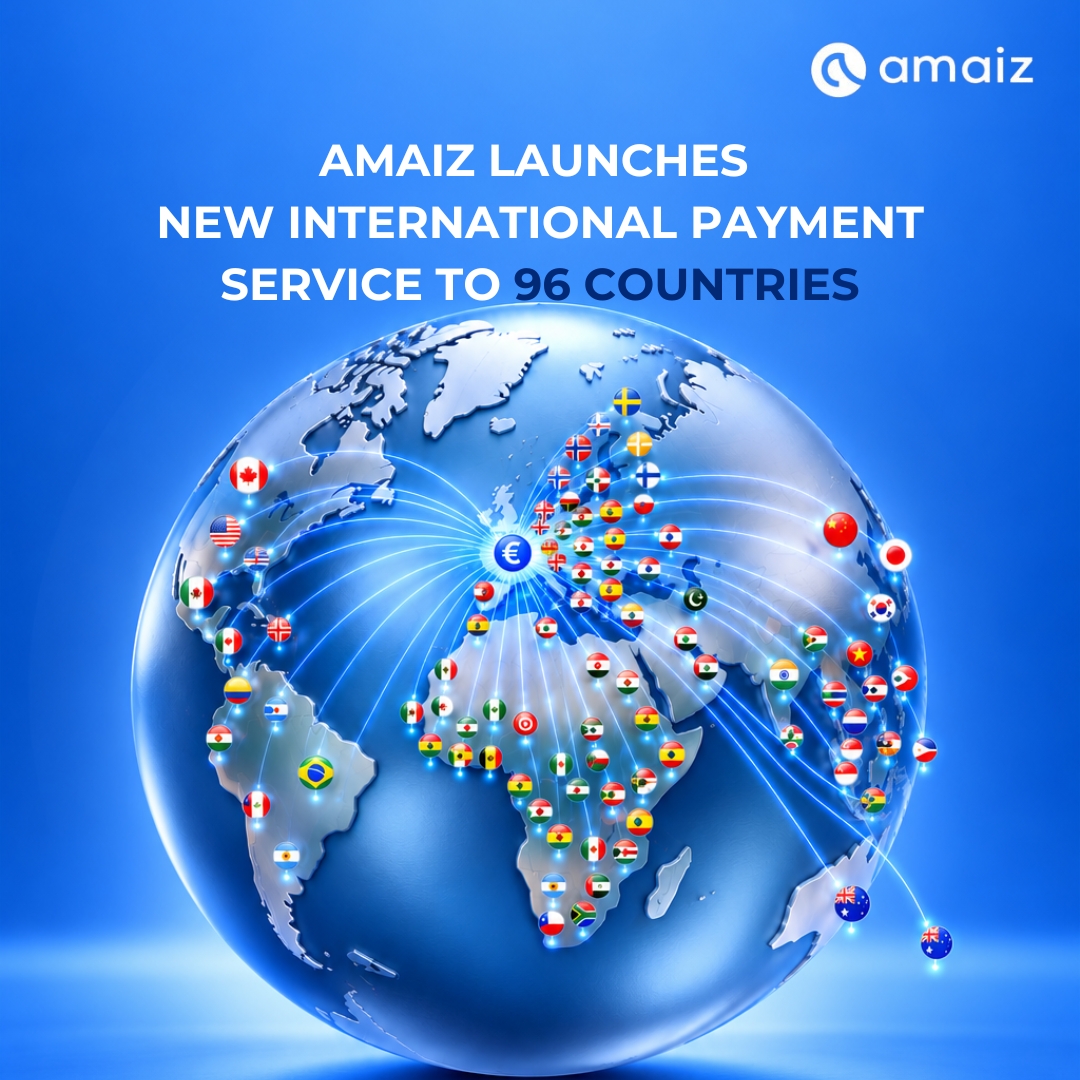 AmaizFinance's tweet photo. NEWS: AMAIZ LAUNCHES INTERNATIONAL PAYMENTS TO 96 COUNTRIES ๐
Small businesses can now pay overseas suppliers, freelancers and contractors through local payment networks.
Typically within 24 hours
Local bank transfer & e-wallet options
๐ https://t.co/exIt2IwHB2
#Amaiz https://t.co/300zVRRkEy