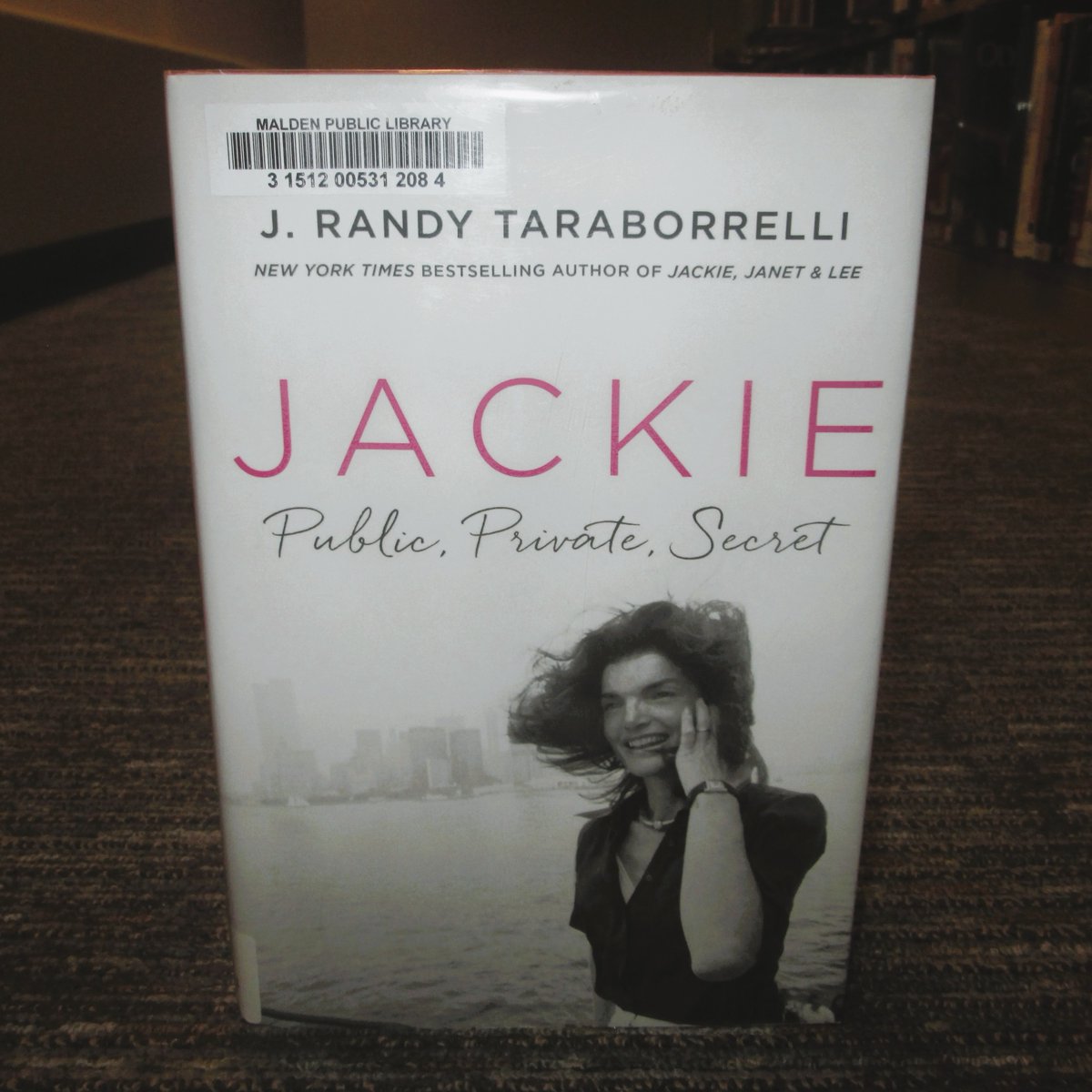 TraciPeddie's tweet photo. Today marks the third anniversary of Jackie: Public, Private, Secret by J. Randy Taraborrelli, published by St. Martin’s Press on July 18, 2023. Here are photos of a copy I found at Malden Public Library, including pages from inside. https://t.co/MmeBNoR454
