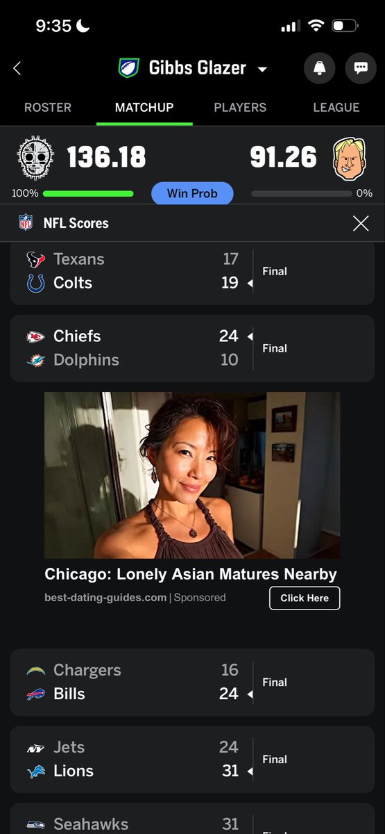 TimeToTri's tweet photo. Dang the Chiefs crushed the Dolphins https://t.co/pC16TyLejq