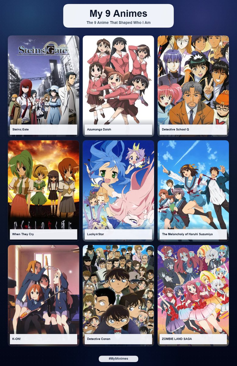 phisnom's tweet photo. the 9 anime that shaped who i am 🧪⚠️

almost all of them childhood ones except the one who inspired my Vtuber persona! https://t.co/RbvgQya1jT