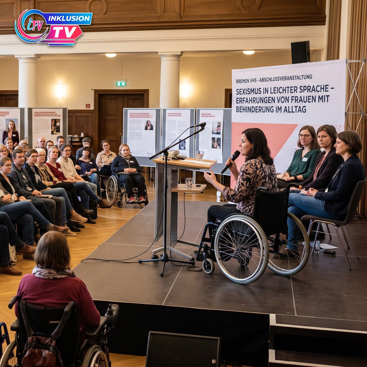InklusionTV's tweet photo. 👩‍🦽💜 Gegen Mehrfachdiskriminierung: In Bremen diskutieren Frauen mit Behinderungen über Sexismus, Selbstvertretung und gesellschaftliche Teilhabe. Ihre Erfahrungen und Stimmen stehen im Mittelpunkt.

#Inklusion #FrauenMitBehinderung #Selbstvertretung #Teilhabe https://t.co/OKOGqpHUVU