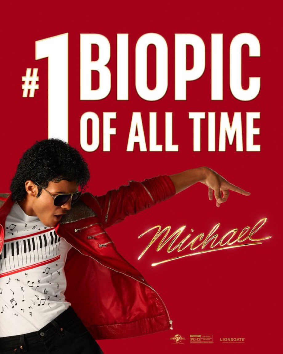 GlobalBoxOffice's tweet photo. MICHAEL has officially ended its global run with $1.028 BILLION at the global box office, the highest-grossing biopic ever.

The biggest movies of 2026:

1️⃣SPIDER-MAN: BND—$2.49bn (SONY)
2️⃣THE ODYSSEY—$1.75bn (Universal)
3️⃣TOY STORY 5—$1.15bn (Disney)
4️⃣MICHAEL—$1.028bn (Lionsgate)
5️⃣SUPER MARIO GALAXY—$1.012bn (Universal).