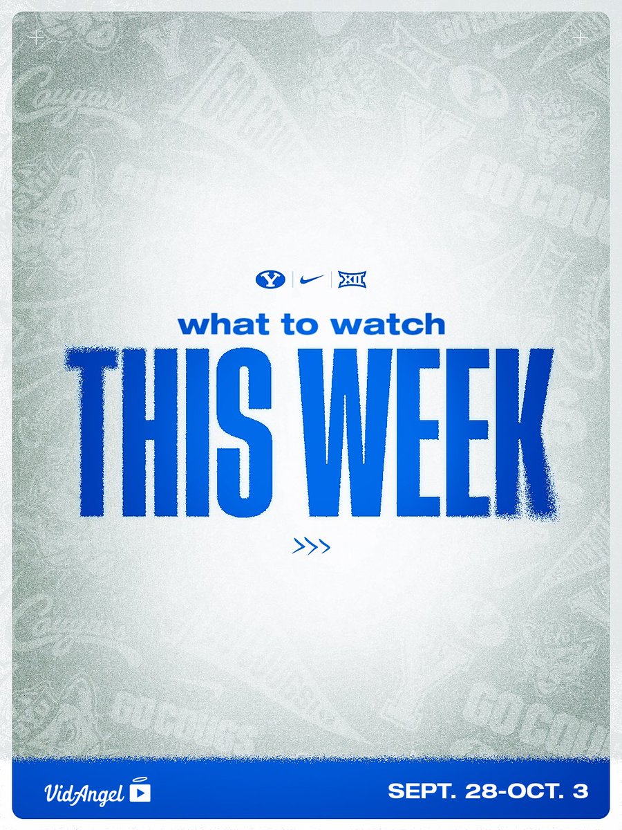 BYUCougars's tweet photo. THIS WEEK FOR THE COUGS ➡️ https://t.co/hGYLJL2gM0