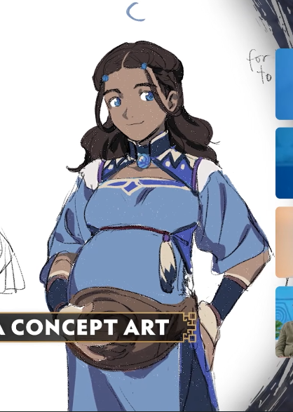 daily_azula's tweet photo. Pregnant Katara, she's so happy my baby https://t.co/2I6RjMOTWa