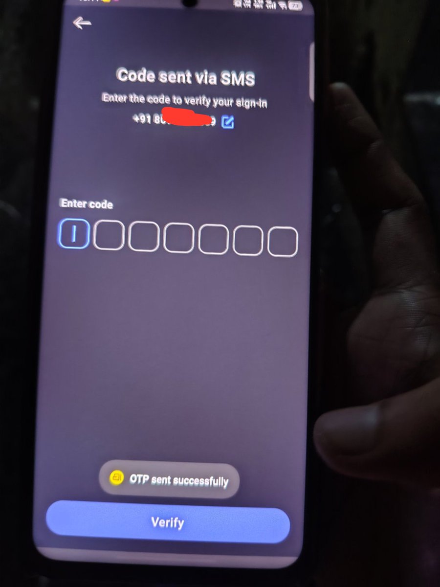 Sudeepdas0's tweet photo. @Arattai @Satyabratay6 @Arattai
The OTP is being received inside the Arattai app instead of my phone’s regular SMS inbox. Even though the screen says “Code sent via SMS,” no OTP is arriving in my normal SMS app.
Please look into this issue and fix it. 🙏 https://t.co/6L0rKLmrbL