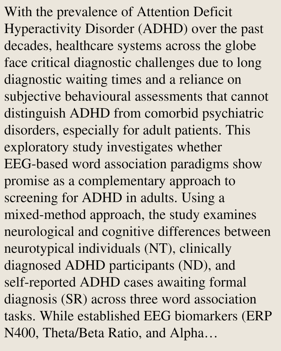Smartphones's tweet photo. EEG-based Word Association Paradigm for Adult ADHD Screening: An Exploratory Pilot Study

Caroline Peng, Tony Russell-Rose
https://t.co/HGyjNfzi3o [𝚌𝚜.𝙷𝙲] https://t.co/osFyyXsyh6