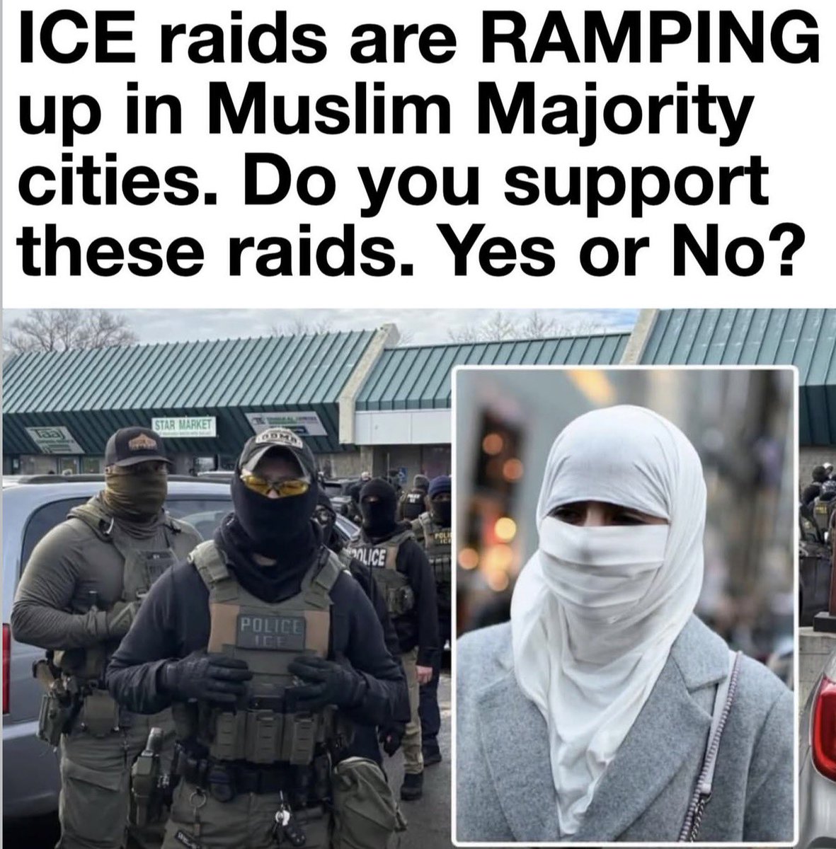 Luna_Jones79's tweet photo. ICE ENFORCEMENT OPERATIONS ARE REPORTEDLY INCREASING IN CITIES WITH LARGE MUSLIM POPULATIONS. https://t.co/NjRaFz6OBQ