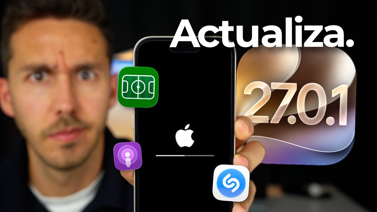 geniusmanu_'s tweet photo. ⚙️ iOS 27.0.1 está disponible para los iPhone compatibles.

Es una actualización que corrige bastantes errores y es importante.

También te hablo de novedades en apps de Apple.

Te cuento todos los detalles ➡️ https://t.co/hkuZDO0IAI https://t.co/HR3J8KZS3u