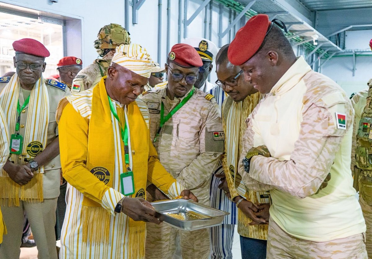 cgtnafrica's tweet photo. Burkina Faso on Monday inaugurated its first gold refinery in Ouagadougou, with an annual refining capacity of 164 tonnes, as the country seeks to boost local processing of its gold resources. President Ibrahim Traore said the $19 million facility would enable the country to retain more value from its gold resources while strengthening state control over the strategic mining sector. (📸: @presidencebf/X)