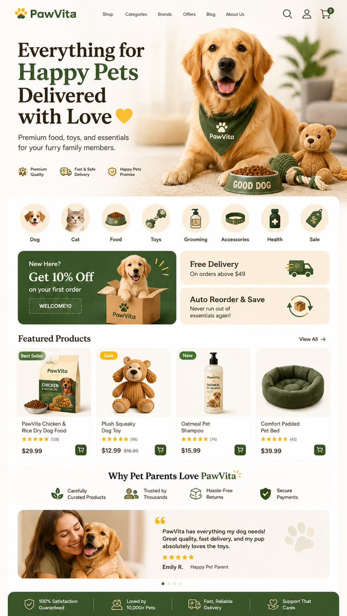 MatsMa68231's tweet photo. Pawvita had the products. They just needed a store that could sell them better.
I optimized the store for conversion, removing friction and making the buying journey smoother.
The difference? Better experience. Better conversions.
#Shopify #CRO #PetStore #Ecommerce #WebDesign https://t.co/tlRmP4HzVB