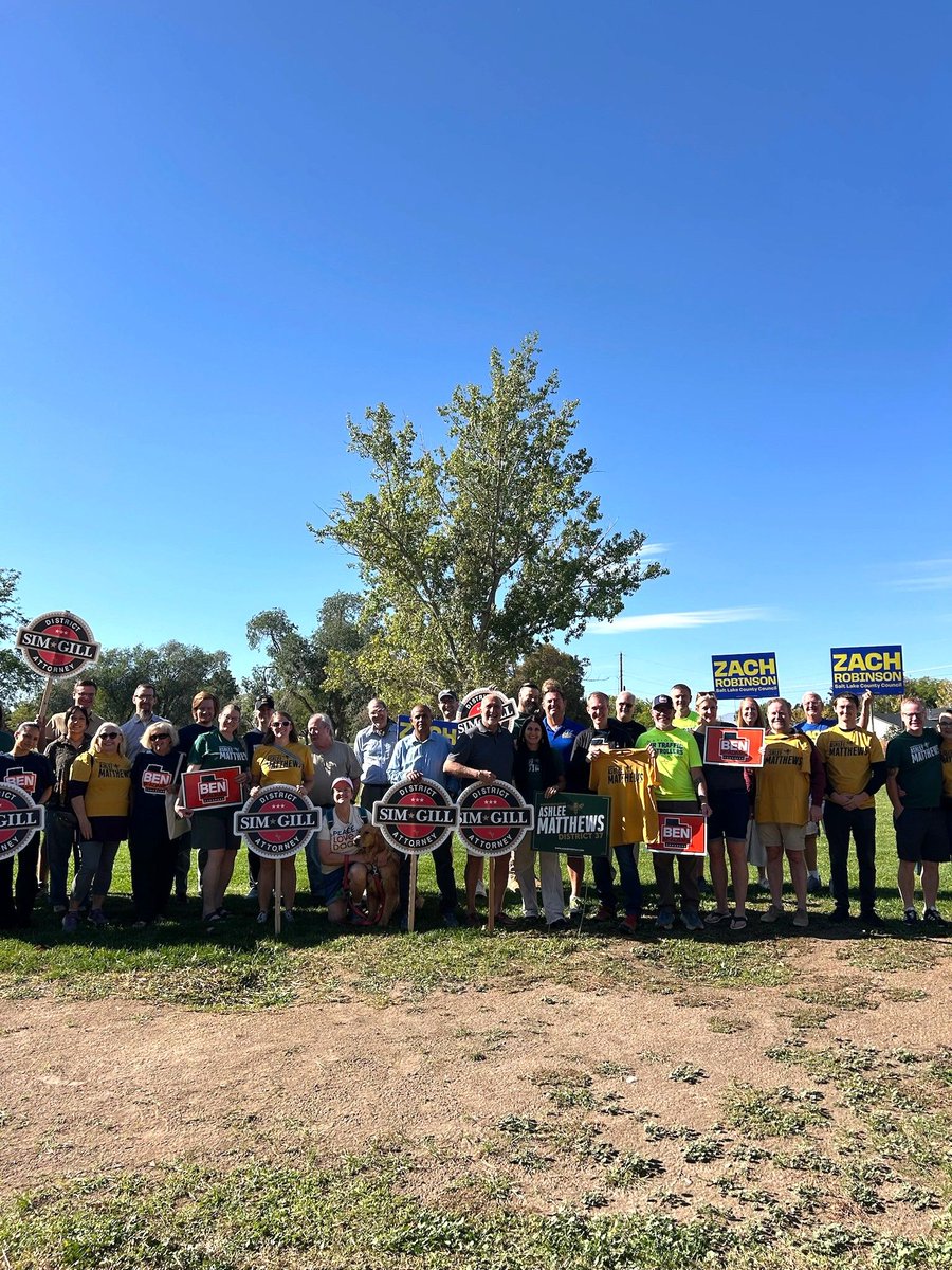 BenMcAdams's tweet photo. Saturday mornings are busy. There's soccer, yard work, and maybe the chance to finally sleep in. This crew spends theirs knocking doors and making calls across Salt Lake County, so their neighbors know when, where, and how to vote.

Washington feels chaotic right now. You keep showing up anyway, because you believe this still works when people take part. I'm with you, and I'm grateful for every one of you.

Five weekends left until Election Day. Come knock doors with us: https://t.co/W9Ywz6INQ0