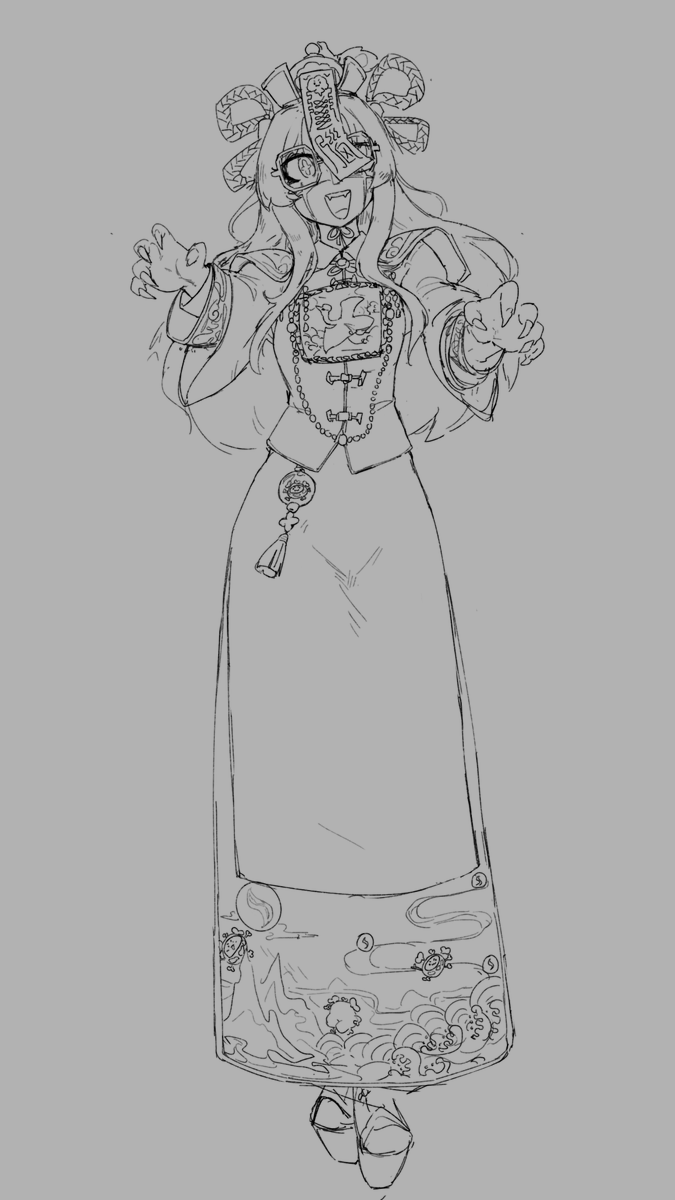 Sconter0214's tweet photo. zombie shoomimi &amp; taoist priest roomimi wip https://t.co/XeJGABCq5S