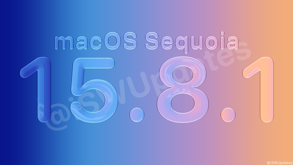 iSWUpdates's tweet photo. macOS Sequoia 15.8.1 (24H32) has been released. #macOS1581 https://t.co/y0xPa9iJO2