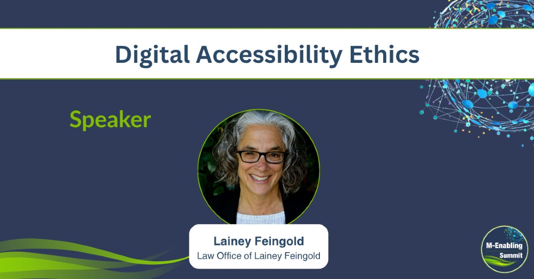 mEnablingSummit's tweet photo. #mEnabling26 Agenda Spotlight | Digital Accessibility Ethics

What changes when accessibility = ethical responsibility?

Lainey Feingold will share ideas from Digital Accessibility Ethics, a multi-author volume highlighting perspectives on accessibility.

https://t.co/VgSRNDVbUU https://t.co/xtTW4qOt23