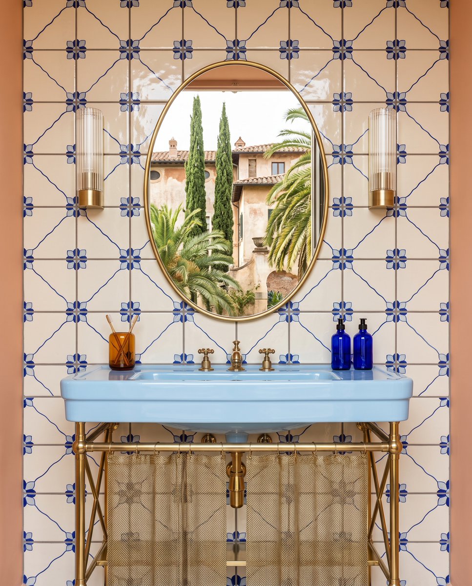 countryfloors1's tweet photo. The classic blue-and-white heritage of our Miradouro Ceramic collection completely breaks the cold feel of standard tile, bringing authentic, grandmillennial warmth and a lived-in character to interiors.   

#CountryFloors #InteriorArchitecture #CommercialDesign #MiradouroCeramic https://t.co/HmcIBDcv1W