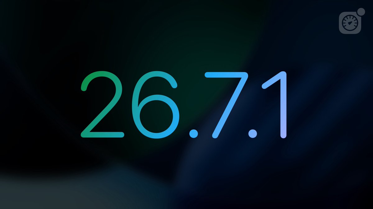 iSpeedtestOS's tweet photo. iOS 26.7.1 has been released by Apple for those still on iOS 26.
Build: 23H30
What’s new:
Bug fixes and improvements

#iOS2671 https://t.co/uIIKVEr0In