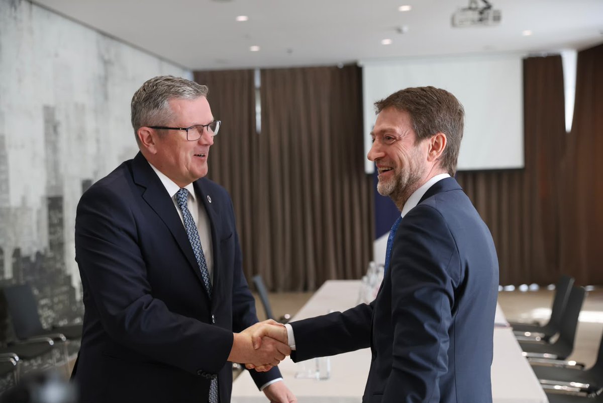 HoxhaFer's tweet photo. Excellent discussions with Poland’s Deputy Foreign Minister, Marcin Bosacki @MarcinBosacki, during his visit to Tirana. 🇦🇱🇵🇱

Our conversation focused on further deepening the strong partnership between #Albania and #Poland, as well as enhancing cooperation on Albania’s EU accession process.

I reiterated our sincere appreciation for Poland’s steadfast support and its readiness to share valuable expertise and experience as we advance on our European path.

We also exchanged views on key geopolitical developments, including our cooperation within NATO and our continued solidarity with #Ukraine. Our discussions reaffirmed our shared commitment to European security, transatlantic unity, and an even stronger bilateral partnership in the years ahead.

#Albania2030