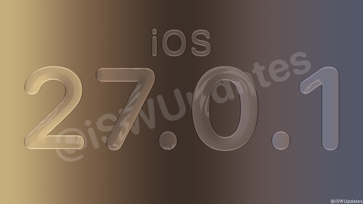 iSWUpdates's tweet photo. New in iOS 27.0.1:

Bug fixes for issues including:
• iPhone 18 Pro and iPhone 18 Pro Max may unexpectedly restart when Face ID fails to authenticate
• A color artitact may appear on photos captured at 2x under certain lighting conditions at f/1.48 on a small number of iPhone 18 Pro and iPhone 18 Pro Max devices
• Opening Notification Center and Control Center simultaneously may cause the touchscreen to become unresponsive

#iOS2701