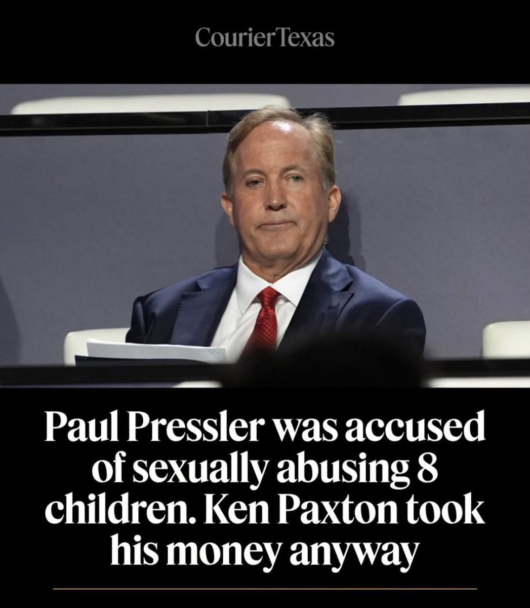 hccofield's tweet photo. Paxton is a liar, a cheat and pedophile protector https://t.co/LehUTcp4SG