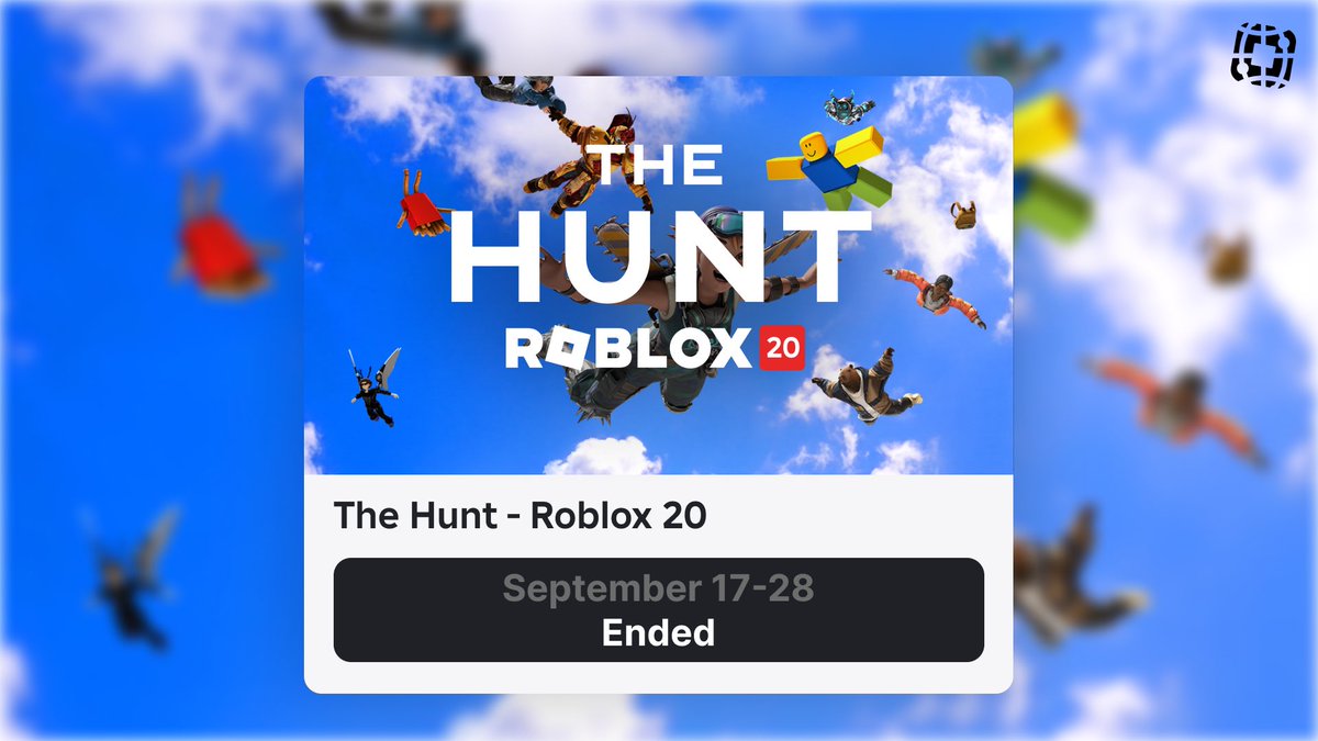 Blox_Feed's tweet photo. The Hunt: Roblox 20 has concluded. https://t.co/SgPzRoPRmD