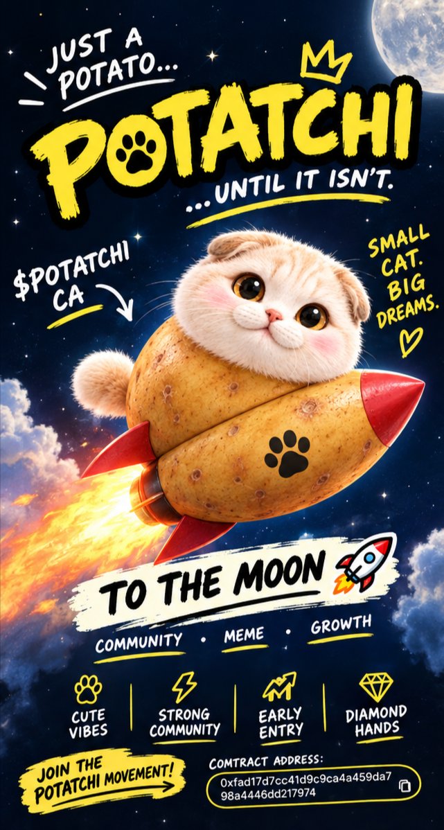 Bumpin_Say's tweet photo. @dikerdale robinhood:0xfad17d7cc41d9c9ca4a459da798a4446dd217974  to the moon! 💫✨🚀 Check out @heypotatchi https://t.co/25XqPh27MH