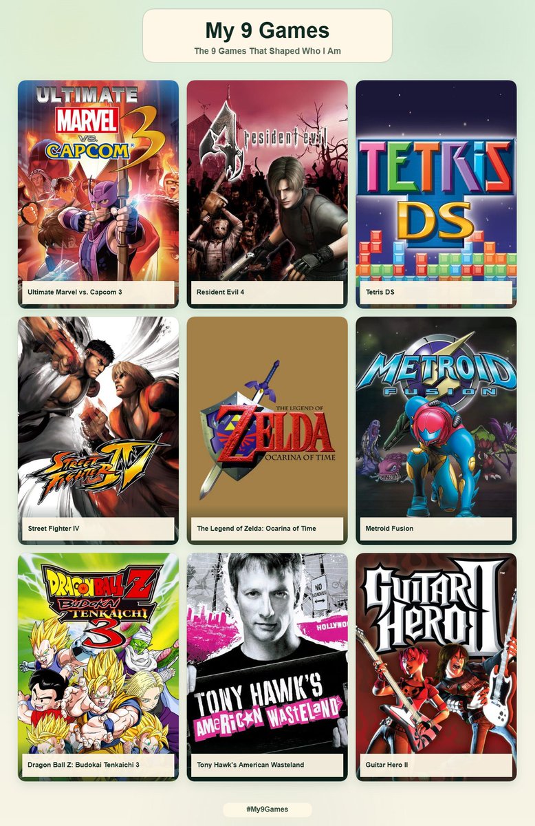 RayRay19wun's tweet photo. Just straight up the 6 games that I put the most hours in, and 3 games I've beaten countless times https://t.co/GsehkbHxIg
