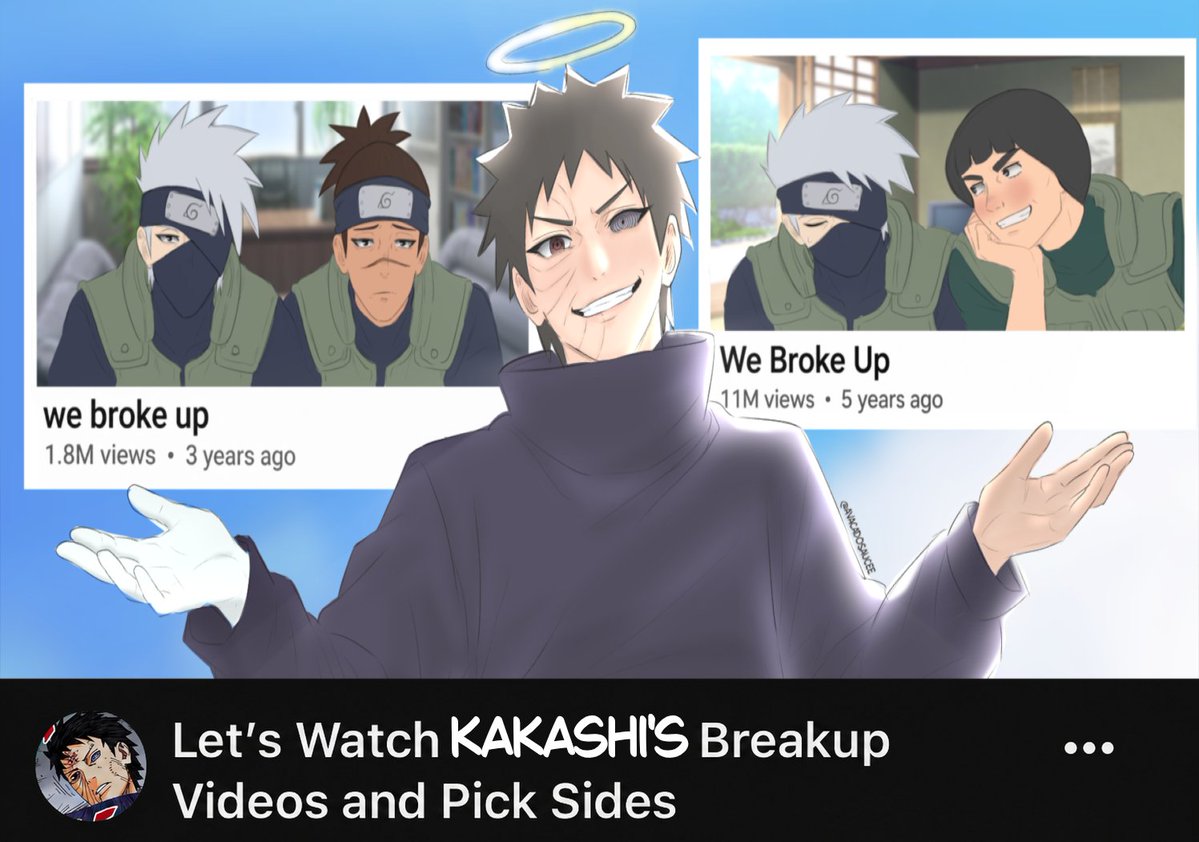 avacadosaucee's tweet photo. average day in obito’s afterlife since apparently heaven has youtube too #naruto https://t.co/s7r1PXeQtw