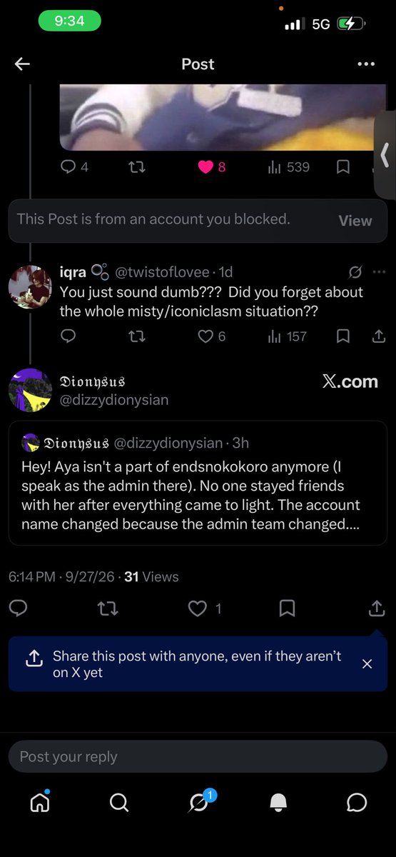 twistoflovee's tweet photo. last thing I’m going to say about this situation… why tf would I come for someone for support Endo??? You people sound stupid as the fuck… my whole acc is giving song recs so PEOPLE CAN GET INTO SOFT BALLET/ENDS??? https://t.co/jRS0jMPSug