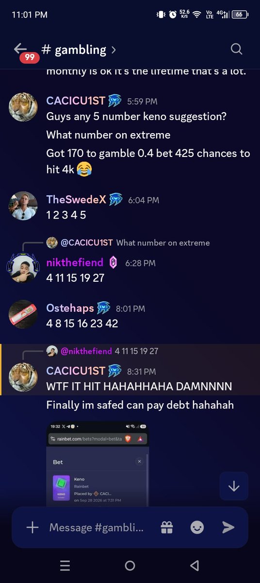 paul_brns's tweet photo. 10,000X ON KENO 3000 USDT

0.30 CENTS BET SIZE

4 11 15 19 27 

THE NUMBER I GIVE ON DISCORD

WTF 

join "mitchjones" code on @rainbetcom
@MitchJonez https://t.co/kBFz4WcHSl