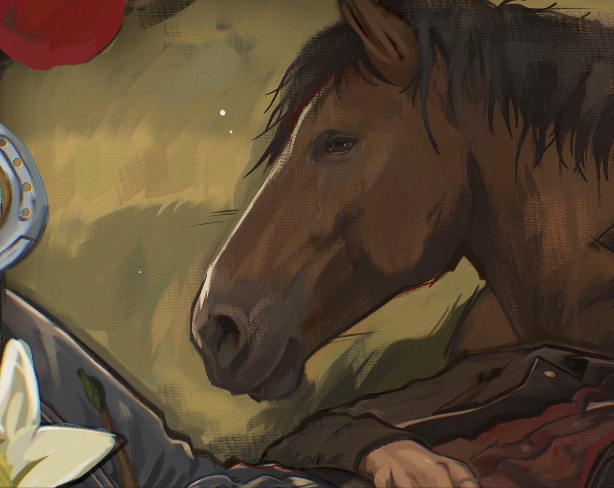 pommepony's tweet photo. cowboy dean winchester &amp; his pony called baby

#supernatural

(entry for a dtiys on insta) https://t.co/vSz26nHsa6