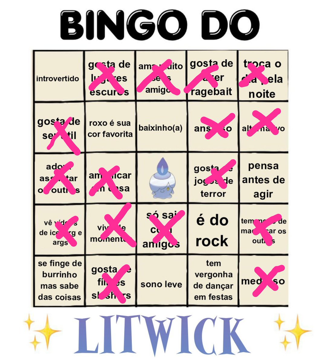 AcervoUltra's tweet photo. Fiz o bingo do litwick!! IEBAAA! https://t.co/doiXnAozJ4