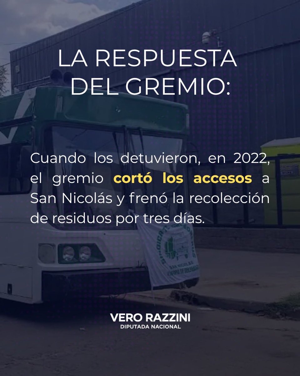 RazziniVeronica's tweet photo. ¡Camioneros, al banquillo! 🚨
En la nueva Argentina, el que extorsiona rinde cuentas y la impunidad sindical empieza a terminar.
Desde hoy son juzgados Cabaleyro y Espíndola, jefes del gremio de los Moyano en San Nicolás. Los acusan de extorsión y coacción por bloquear una empresa.
#MafiaSindical