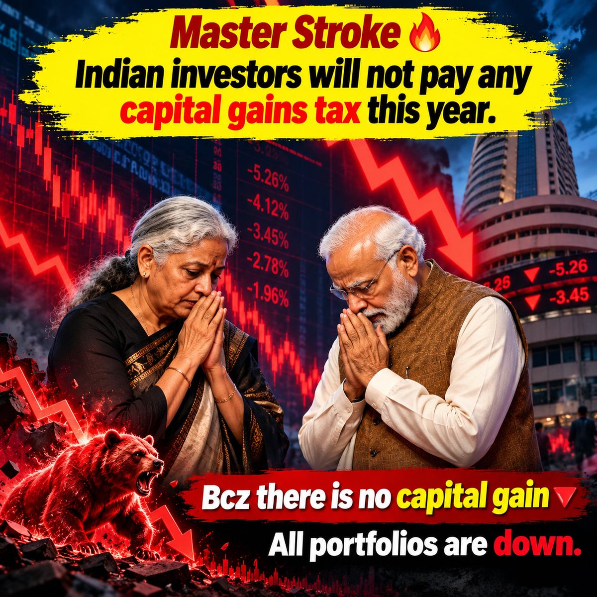 Bhaargav_in's tweet photo. Thank you modiji 😆
#Nifty50 #NiftyNegativeReturns https://t.co/3n2O6oPv9x
