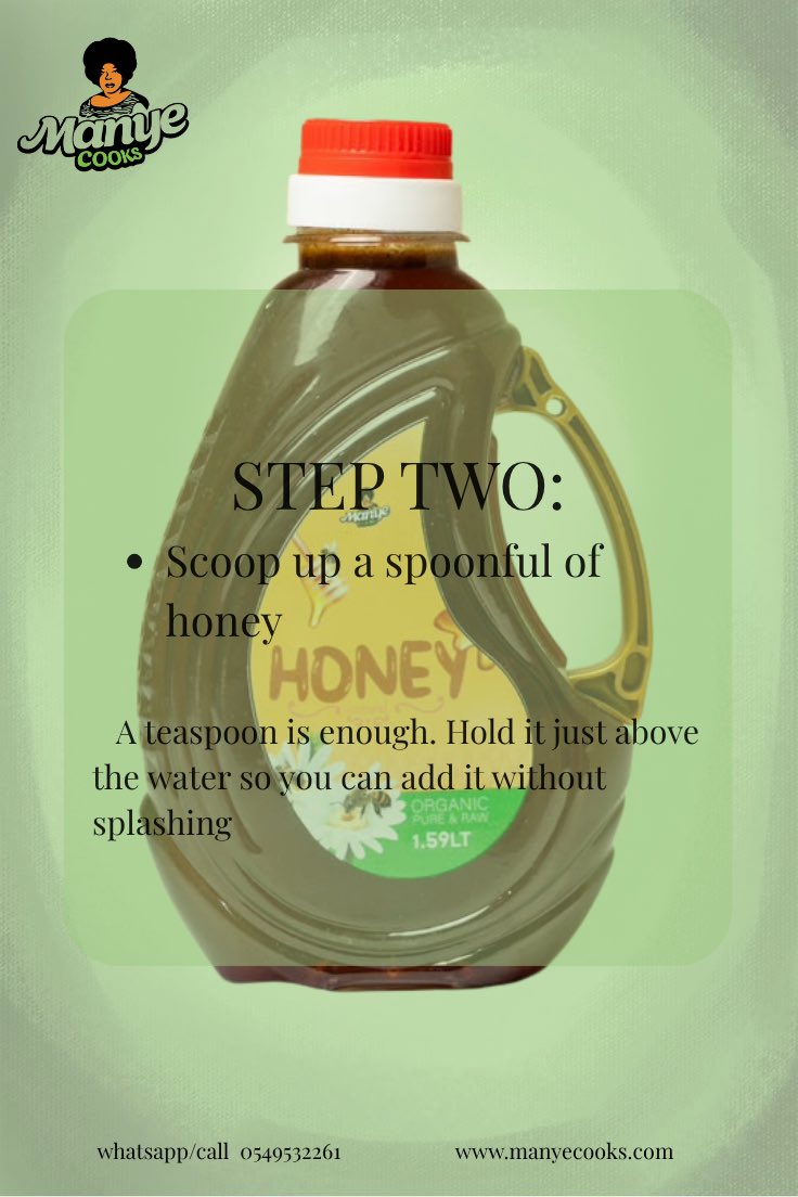 manyecookss's tweet photo. Wondering if your honey is the real deal? 🍯 Try this simple test at home. If you’re looking for authentic honey, ManyeCooks has you covered. Available for purchase.
#ManyeCooks #HowToTestForHoney #GhanaianFoods https://t.co/xwchoh7nhl