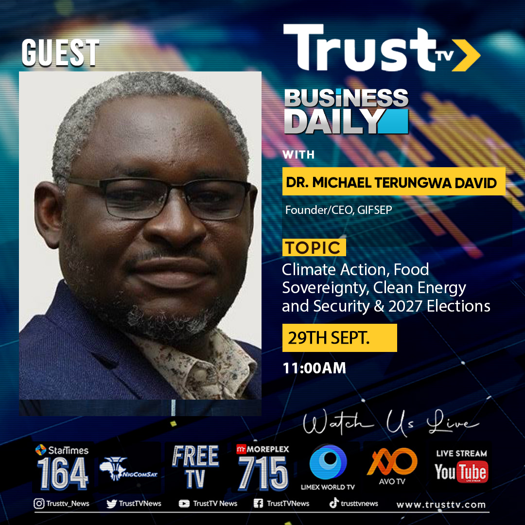 miketerungwa's tweet photo. Ahead of #NigeriaDecides2027, which candidates have solutions to Nigeria’s real challenges?
Why should climate action matter when choosing our leaders? Join the conversation @trusttv_news 29 September at 11 AM
#Vote4ClimateNG #Adapt2Live #GreenVoter https://t.co/ToDSFLbcAy