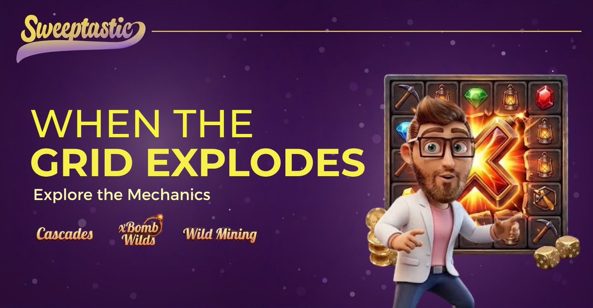 SweeptasticCas's tweet photo. 💥 GAME SPOTLIGHT: FIRE IN THE HOLE XBOMB

Cascades, xBomb Wilds and Wild Mining all play a role in changing the grid.

🔎 See how the mechanics work:

👉 https://t.co/E8VqU2Ac9Z

No purchase necessary · #ad | We may earn a commission · Play responsibly https://t.co/CSzVaNzl5D
