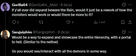 LavanderFl4me's tweet photo. @EVILCYBORGEXE66 @FernPC2Fan @Samiko_ And the team has already said they want to update the Beware the Rain mod https://t.co/8XIlpfRrJi