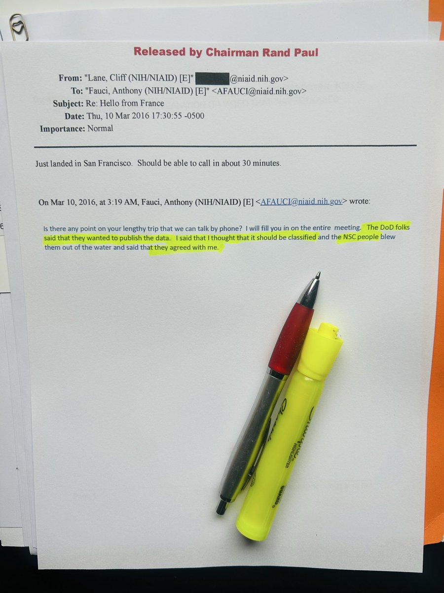 C__Herridge's tweet photo. NEW FAUCI RECORDS @SenRandPaul 

- US government funded high risk experiments during Obama Administration
- One example: Aerosolizing Ebola virus 
- Fauci and others appear to abuse "classification" authority to bury high risk projects and data

"The DoD (Defense Department) folks said that they wanted to publish the data.  I said I thought it should be classified and the NSC (National Security Council)...agreed with me."

Full Documents 👇