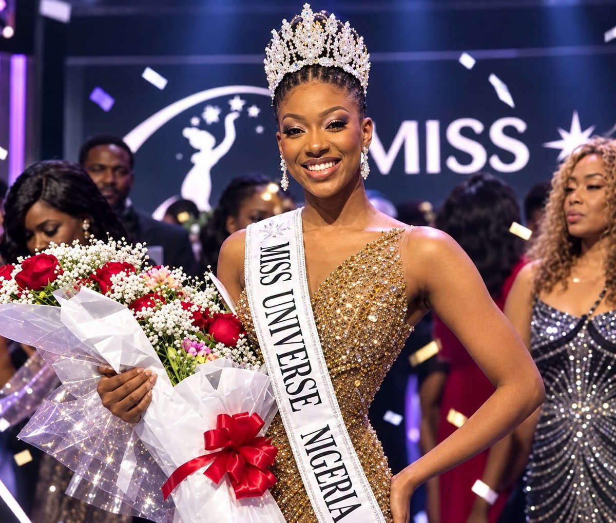 NigeriaStories's tweet photo. Lagos beauty queen, Danielle Adewusi crowned Miss Universe Nigeria 2026.

Adewusi defeated 19 other contestants at the pageant’s grand finale, which was held on Sunday, September 27, at Balmoral Hall, Federal Palace Hotel, Victoria Island, Lagos. https://t.co/VyySViLbWF