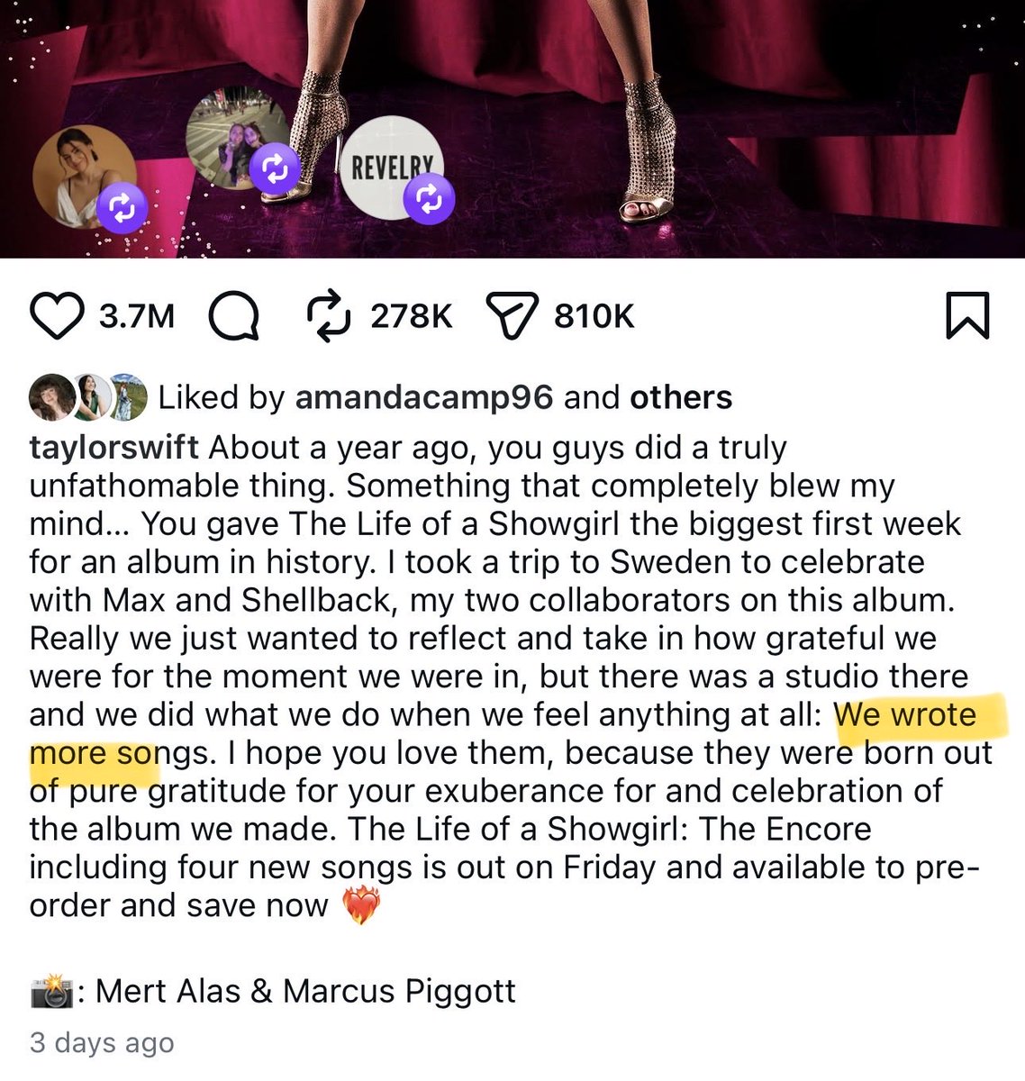 11Reputation's tweet photo. Do we really think we’re only getting 4 songs? Don’t we think it’s strange that there’s no physical album to buy yet???? Also she says “we wrote more songs” - not 4. More. https://t.co/BMrsgDkwfl